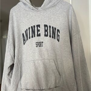 Anine Bing Sport Light Gray Hoodie